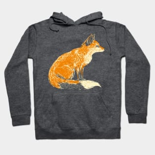 linocut fox Hoodie